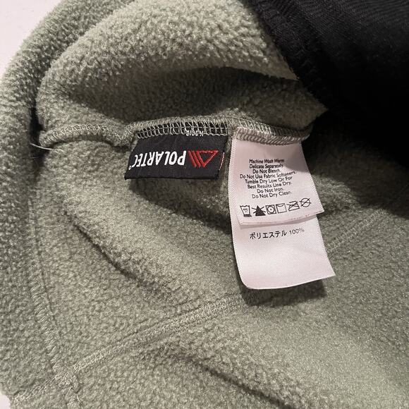 Eddie Bauer Vest Mens Medium Green Full Zip Fleece Polartec Mock Neck Outdoor - Picture 8 of 8